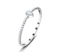 Cuff of CZ Silver Ring NSR-2116